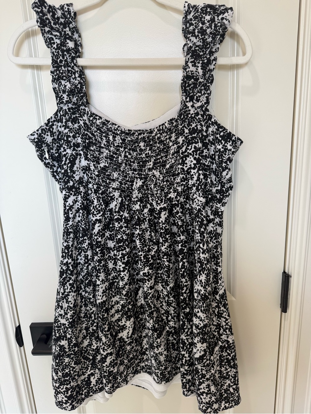 Black & White Printed Mini Dress